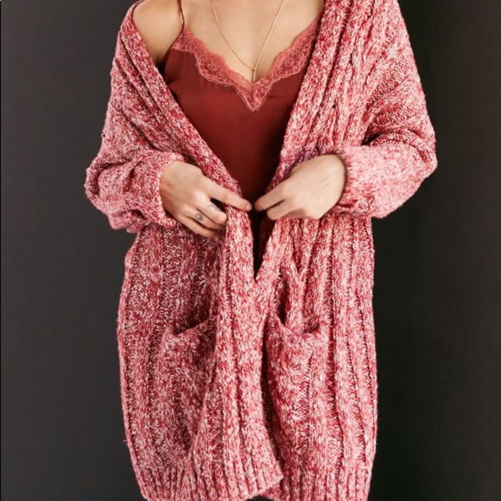 Kimchi Blue red and white cardigan